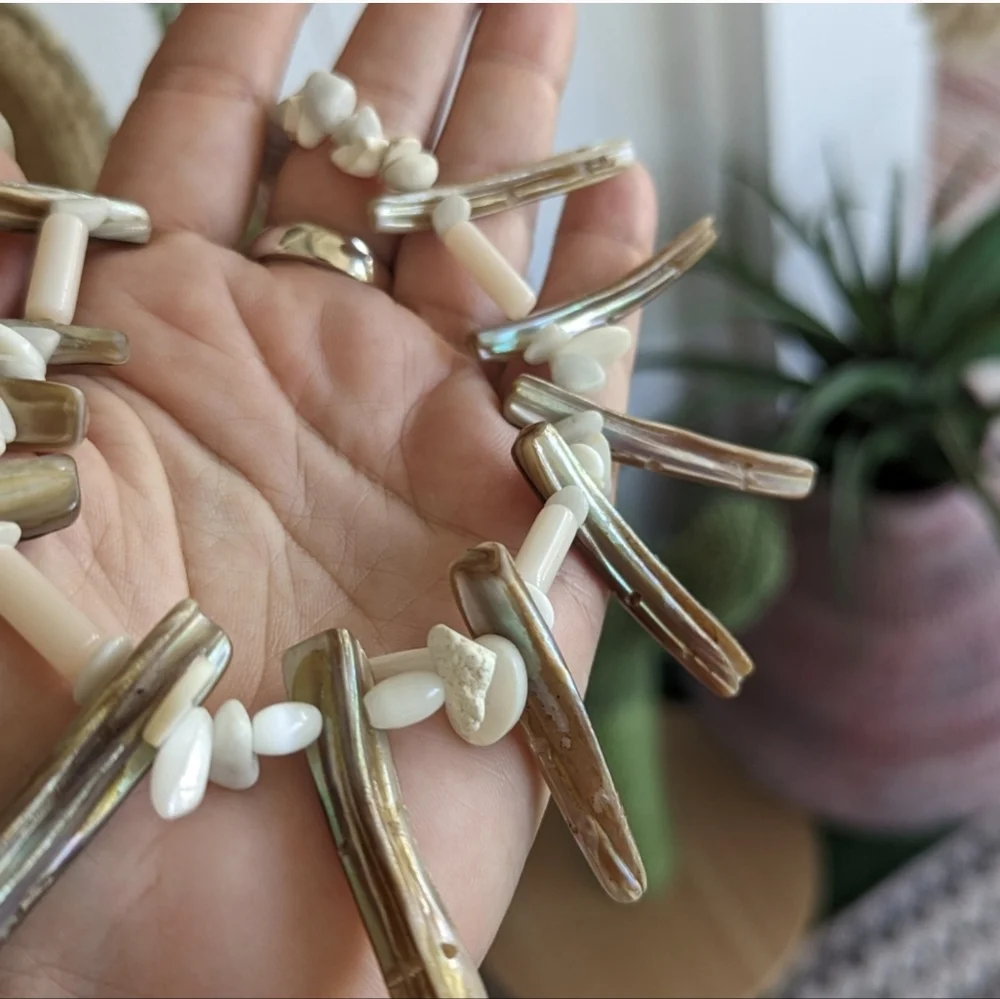 Mermaidcore Handmade Shell Necklace Coastal Vacation Hippie Vibes Bohochic